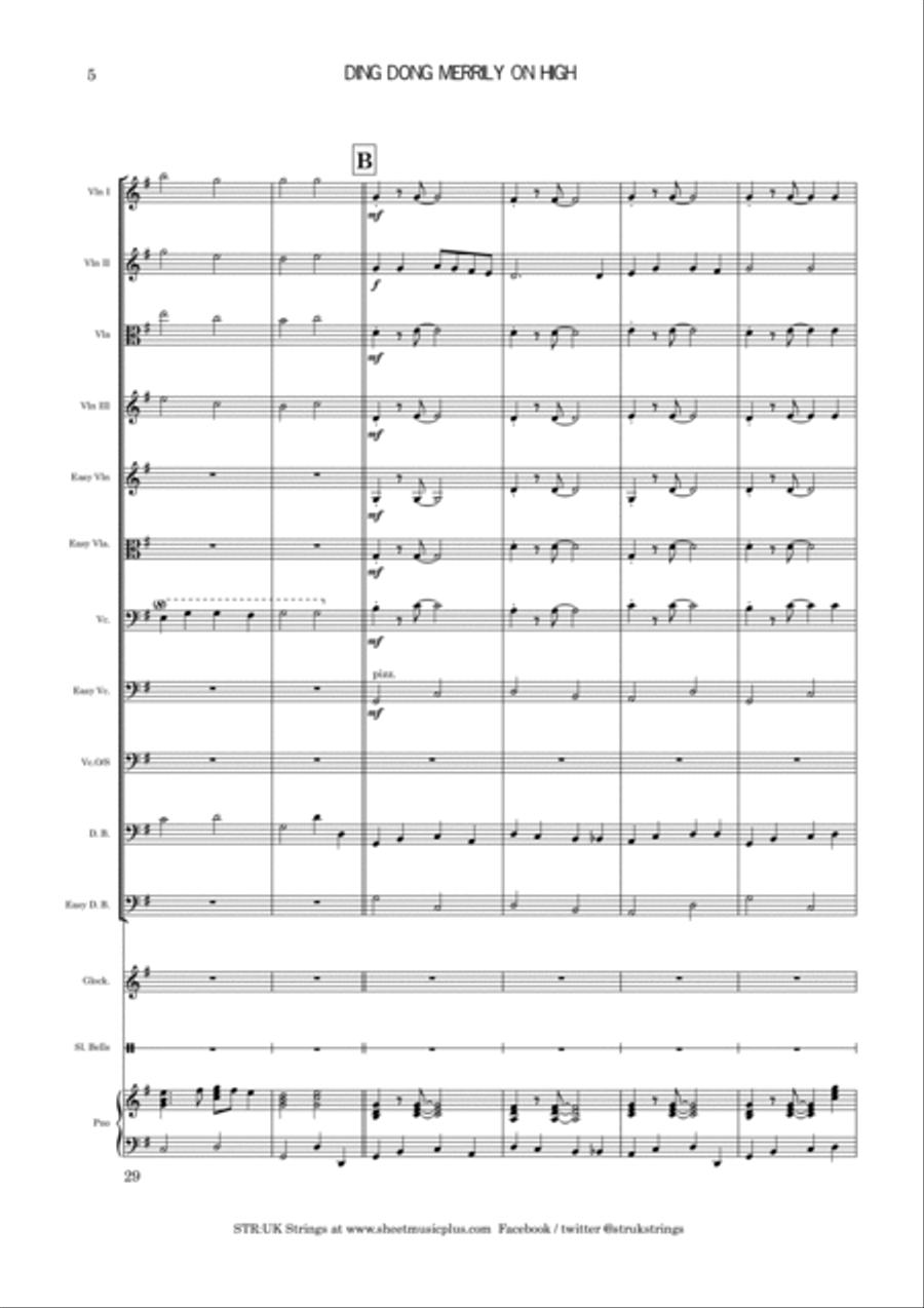 Ding Dong Merrily On High (STR:UK String Orchestra) String Orchestra scores gallery preview page 6
