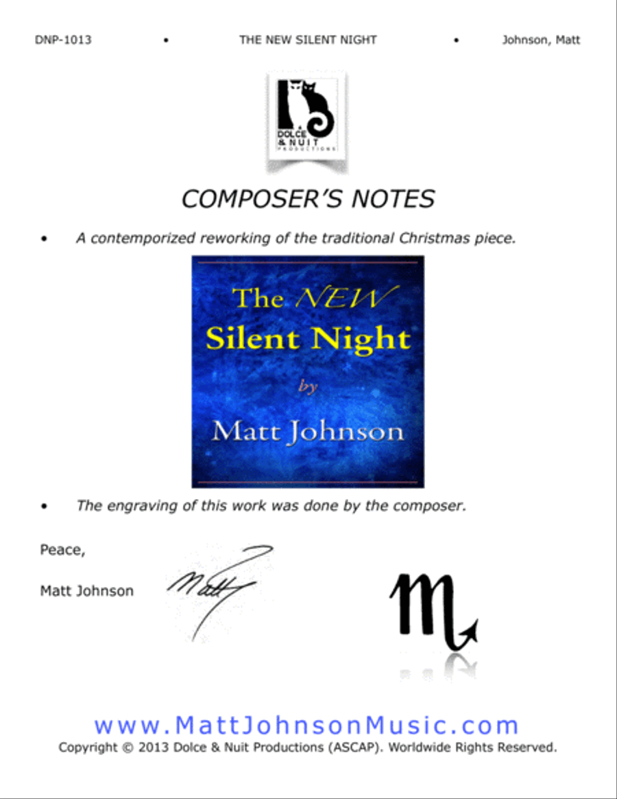 The NEW Silent Night ~ NEW melodic and harmonic adaptation image number null