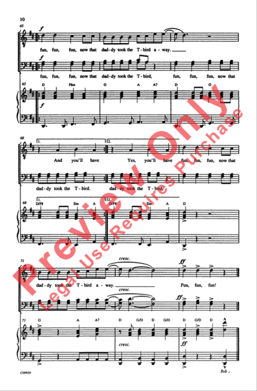 Fun, Fun, Fun Men's Choir scores gallery preview page 10