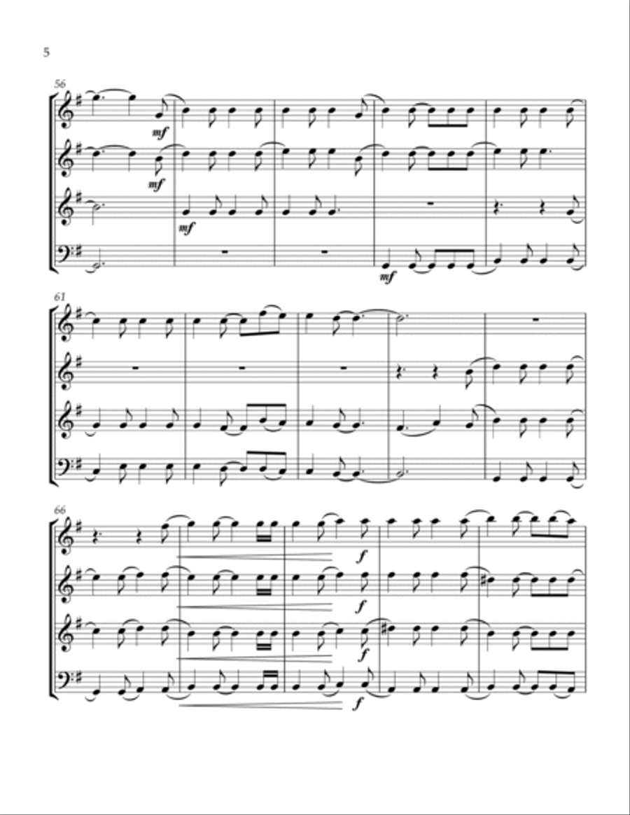 Hallelujah String Quartet scores gallery preview page 6