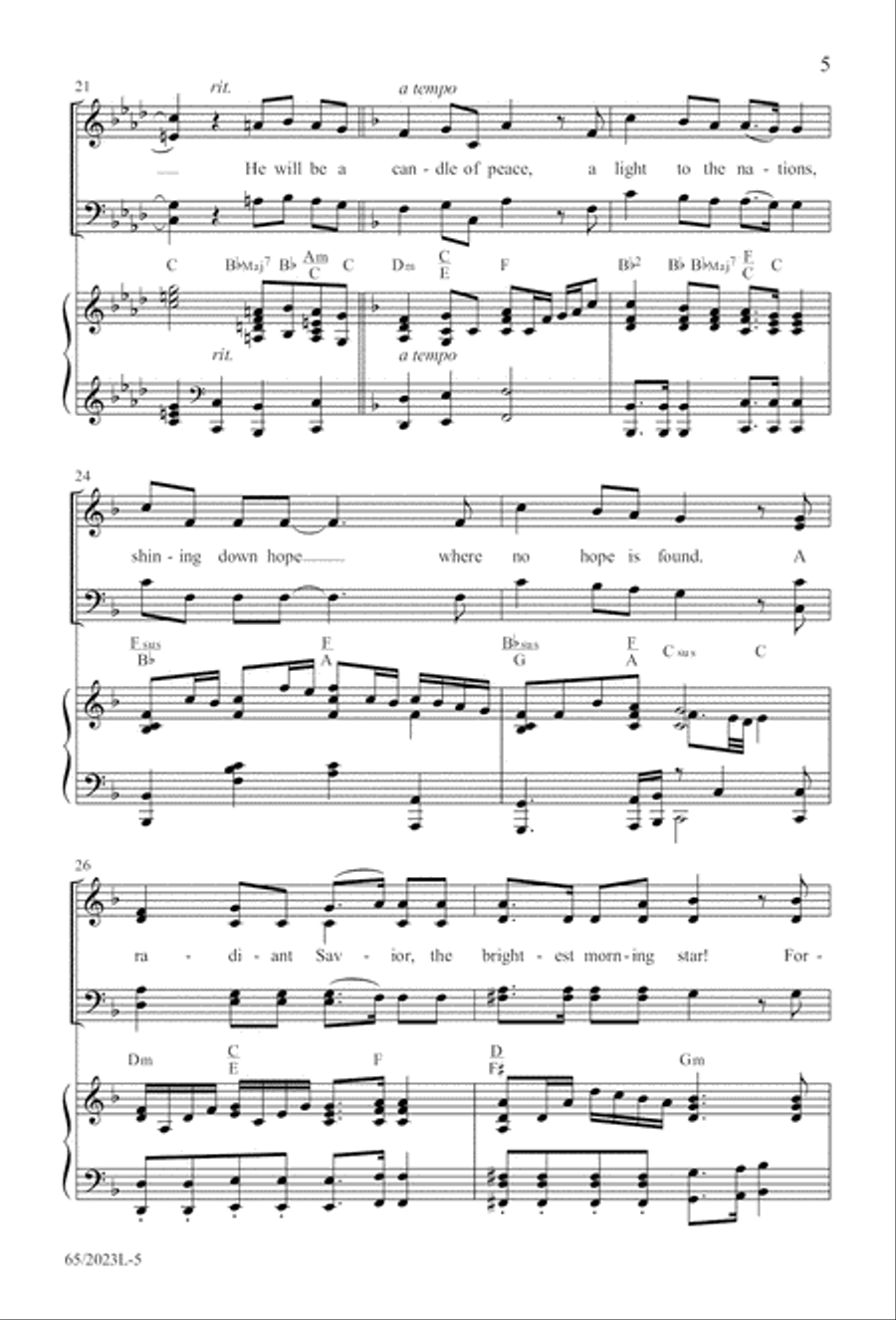 Child of Hope 4-Part scores gallery preview page 6