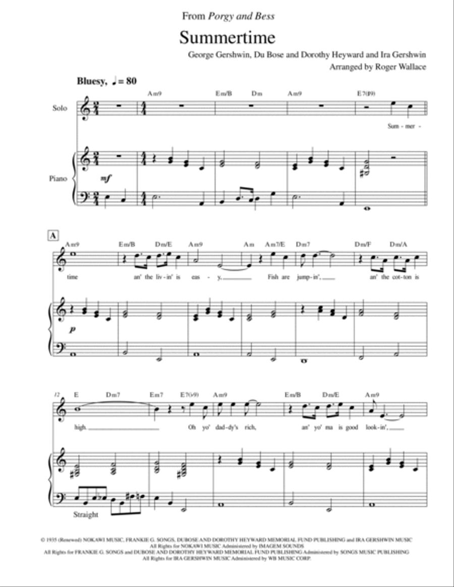 Summertime Voice scores gallery preview page 3