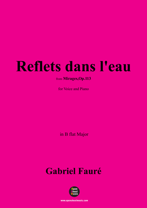 Book cover for G. Fauré-Reflets dans l'eau,in B flat Major,Op.113 No.2