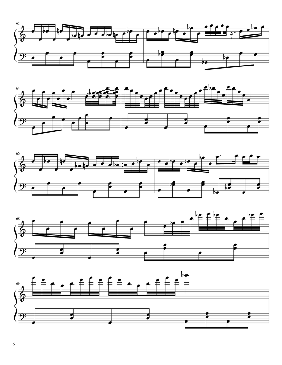 Canon Rock Piano Piano Solo scores gallery preview page 6