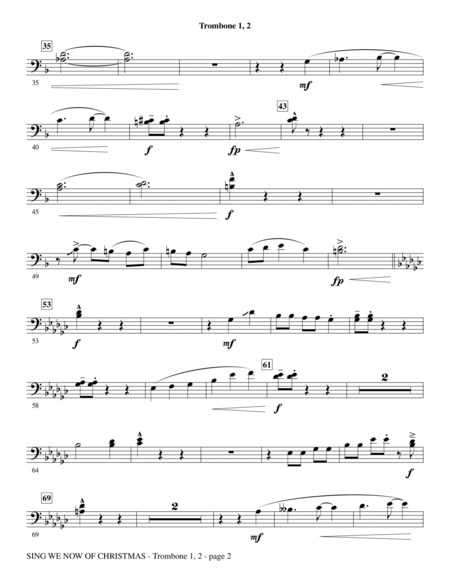 Sing We Now Of Christmas - Trombone 1 & 2