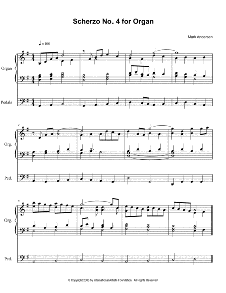 Scherzo No. 4 for Organ