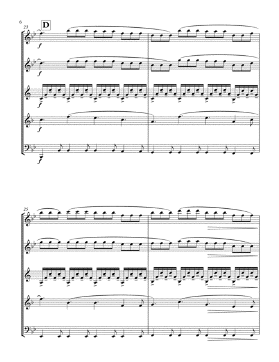 A Thousand Years Woodwind Quintet scores gallery preview page 6