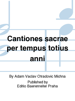 Cantiones sacrae per tempus totius anni