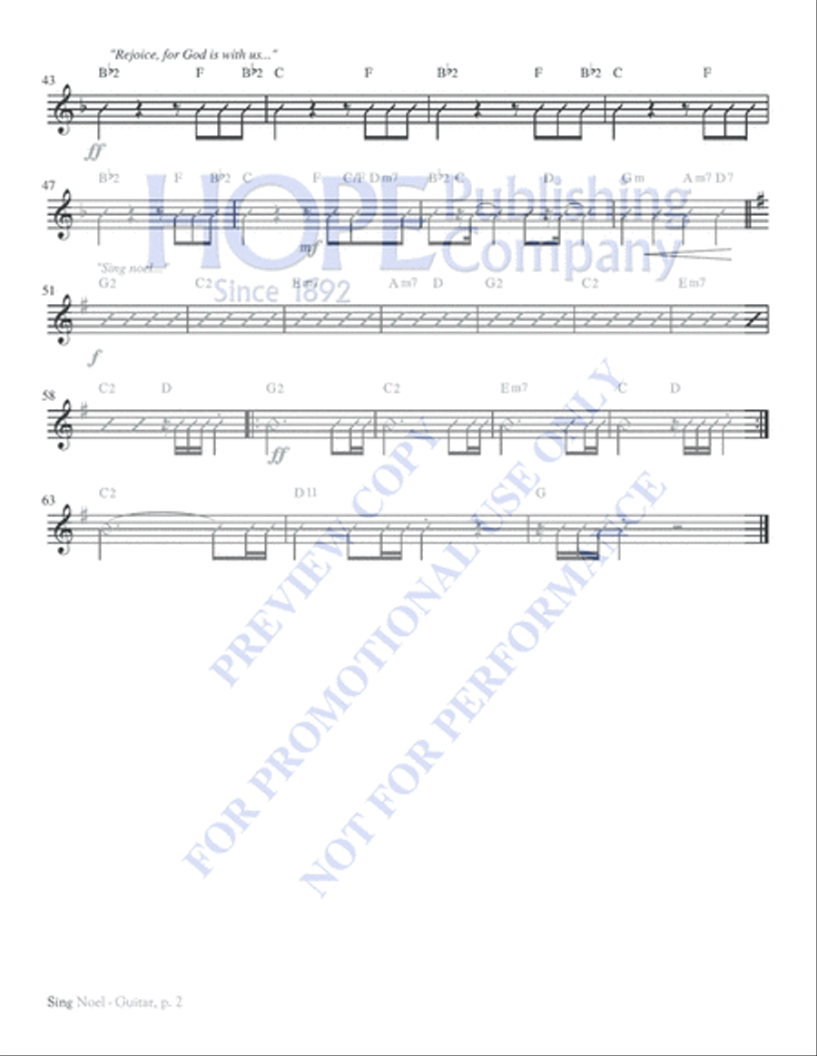 Sing Noel Unison Choir scores gallery preview page 3