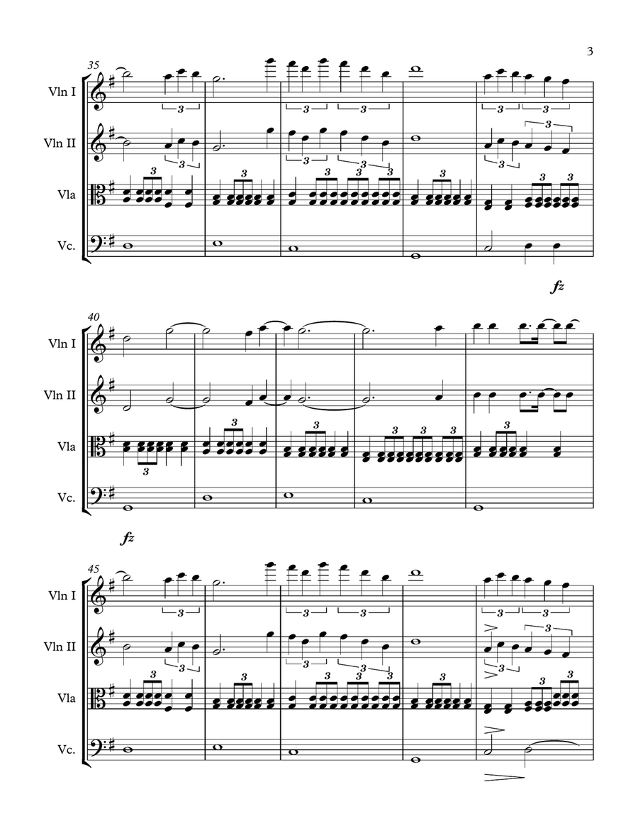 Time To Say Goodbye Time To Say Goodbye String Quartet scores gallery preview page 3