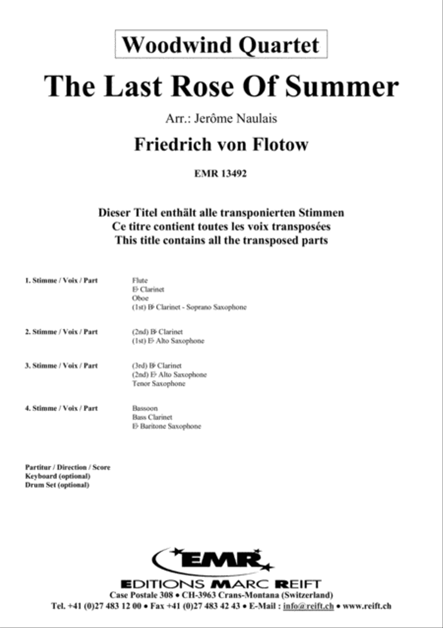 The Last Rose Of Summer The Last Rose Of Summer Woodwind Quartet scores gallery preview page 2
