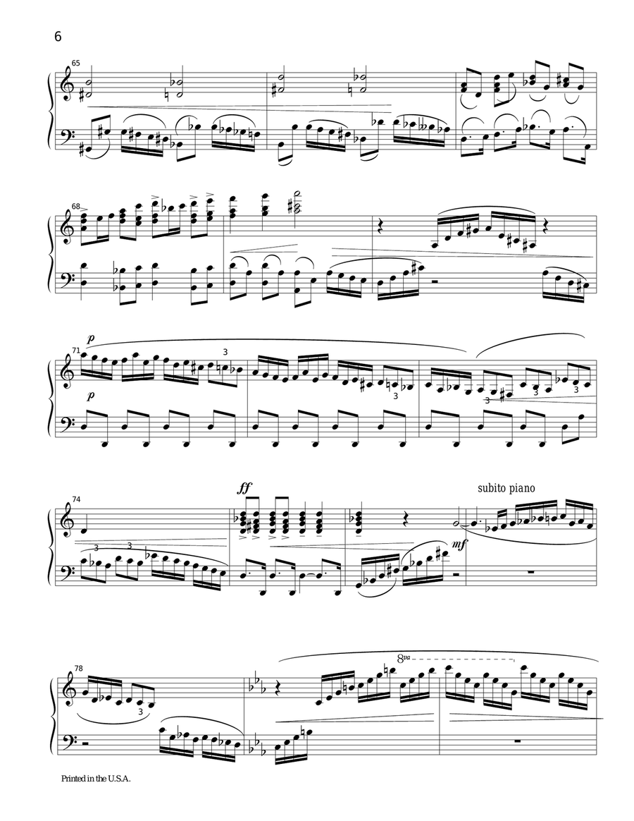Piano Sonata No. 1 in C minor Piano Solo scores gallery preview page 6