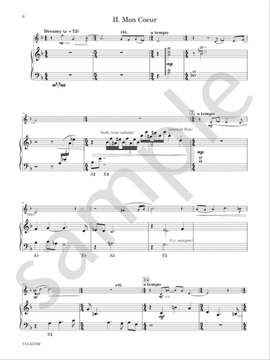 Serenade for Flute and Harp Chamber Music scores gallery preview page 5