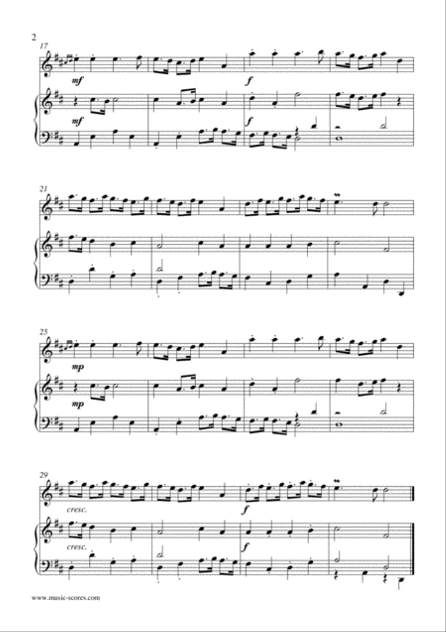 Trumpet Tune - Oboe and Piano Piano scores gallery preview page 2