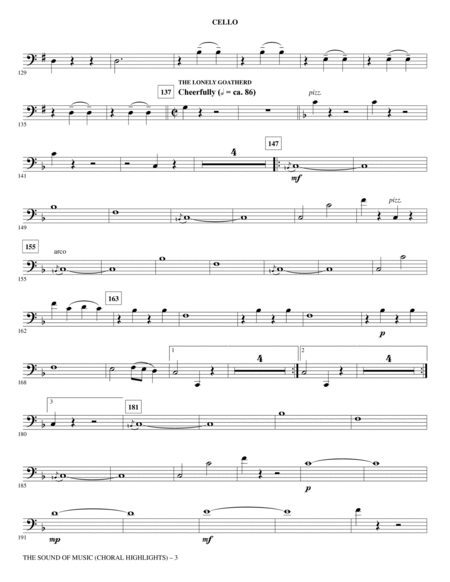 The Sound Of Music (Choral Highlights) (arr. John Leavitt) - Cello