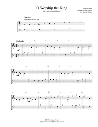 O Worship the King - for 2-octave handbell choir