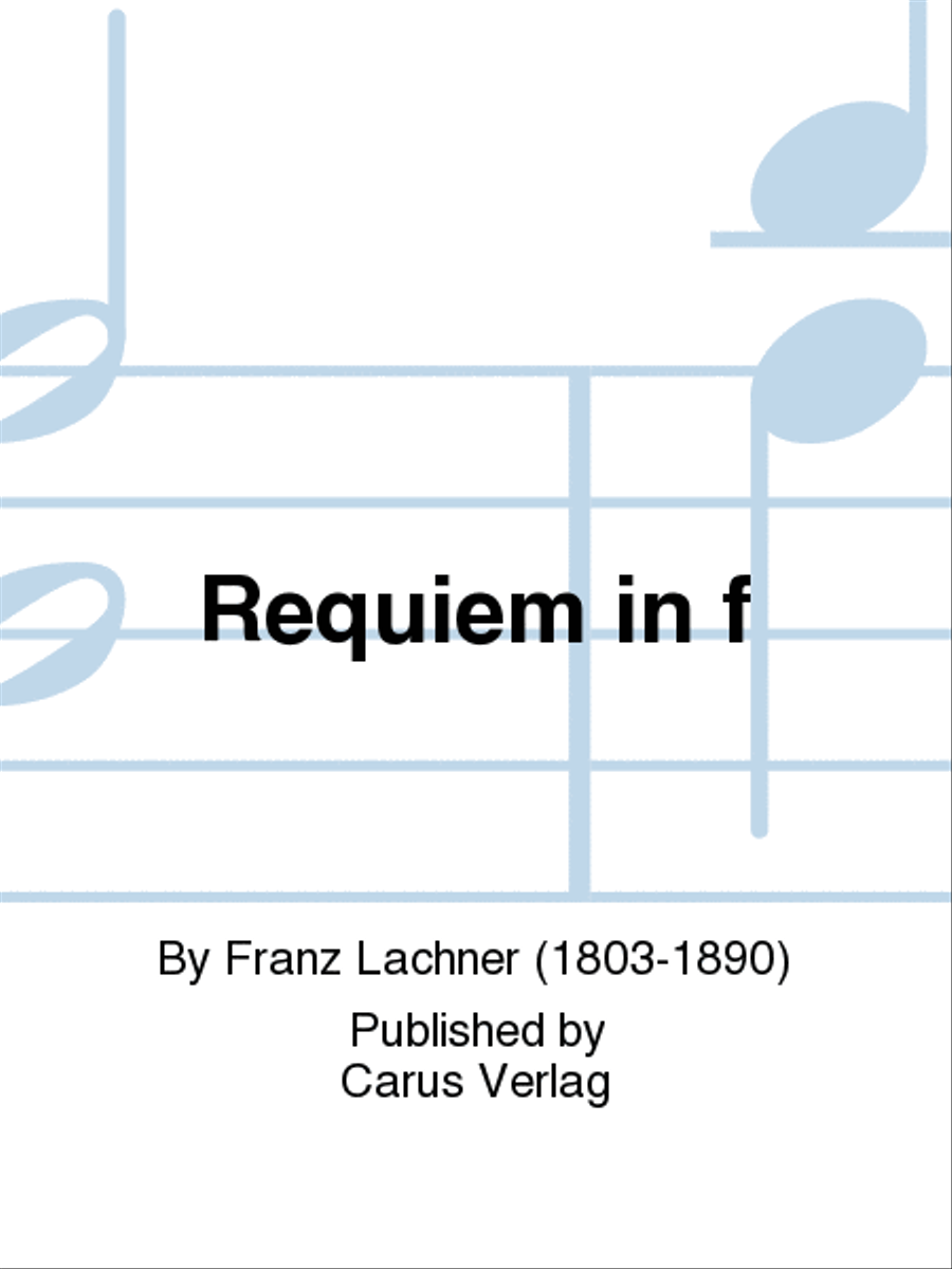 Requiem in F minor Requiem in F minor 4-Part scores gallery preview page 1
