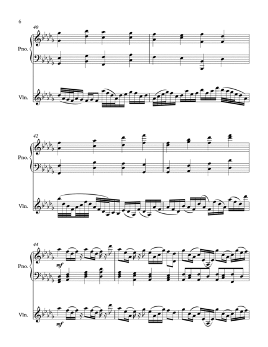 Piano X Violin String Duet scores gallery preview page 6