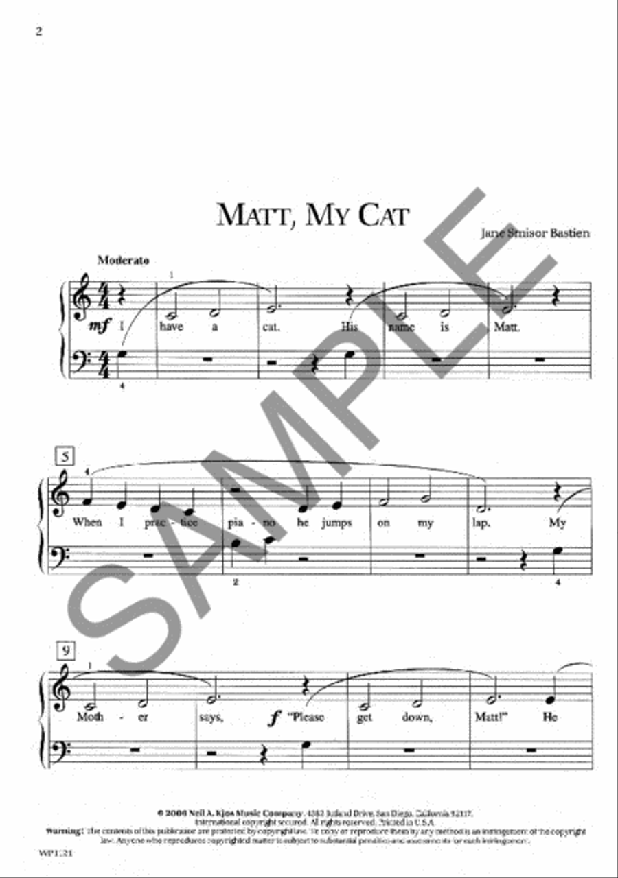 Matt, My Cat Piano Method scores gallery preview page 2