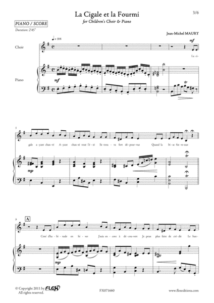 La Cigale et la Fourmi - Piano Reduction image number null