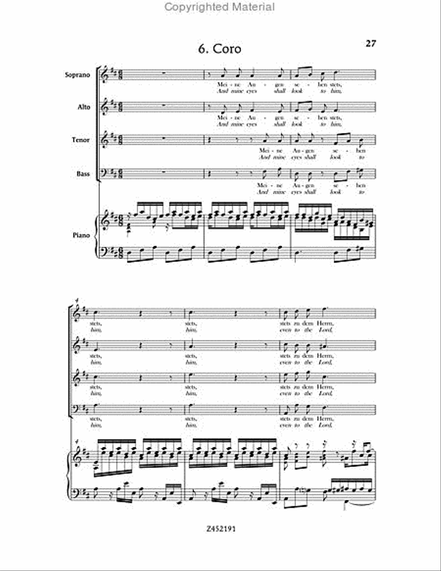 Nach dir, Herr, Verlanget Mich, BWV 150 Choir scores gallery preview page 27