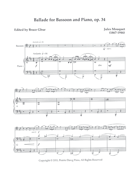 Ballade for Bassoon, op. 34