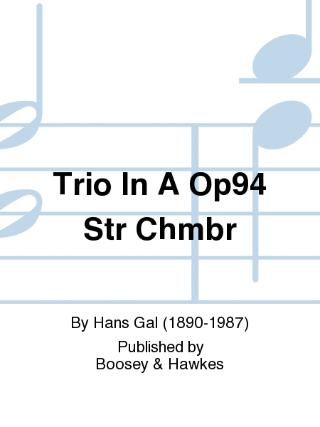 Trio In A Op94 Str Chmbr