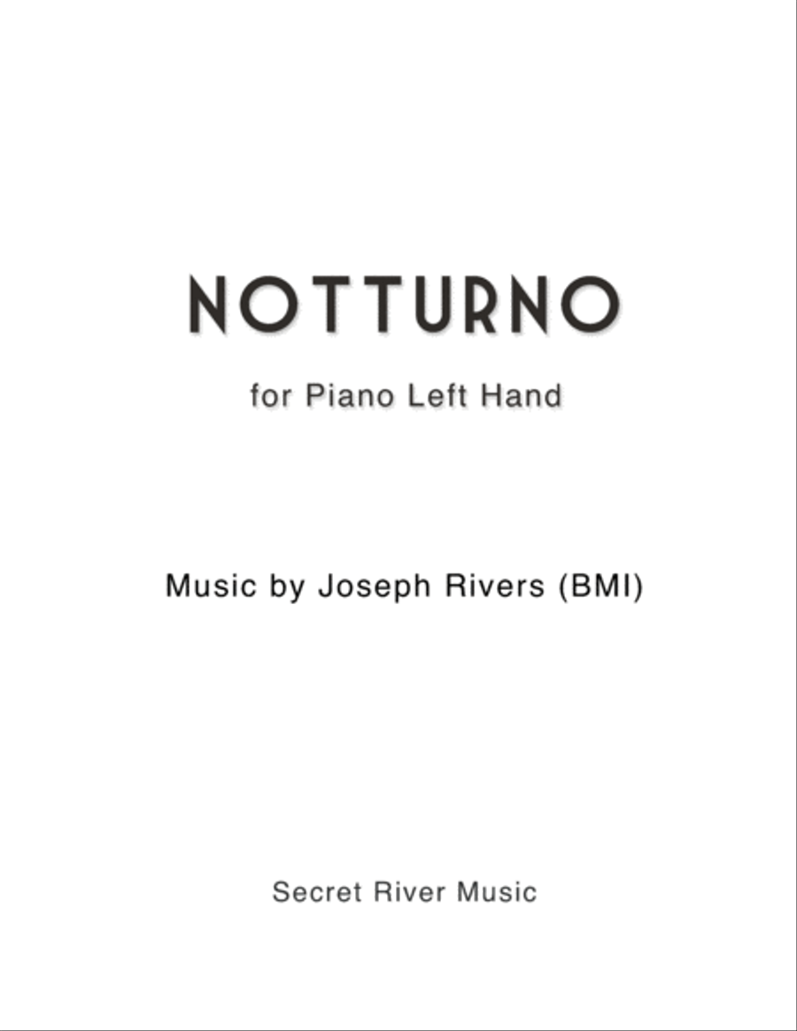 Notturno, for Piano Left Hand Piano Solo scores gallery preview page 1
