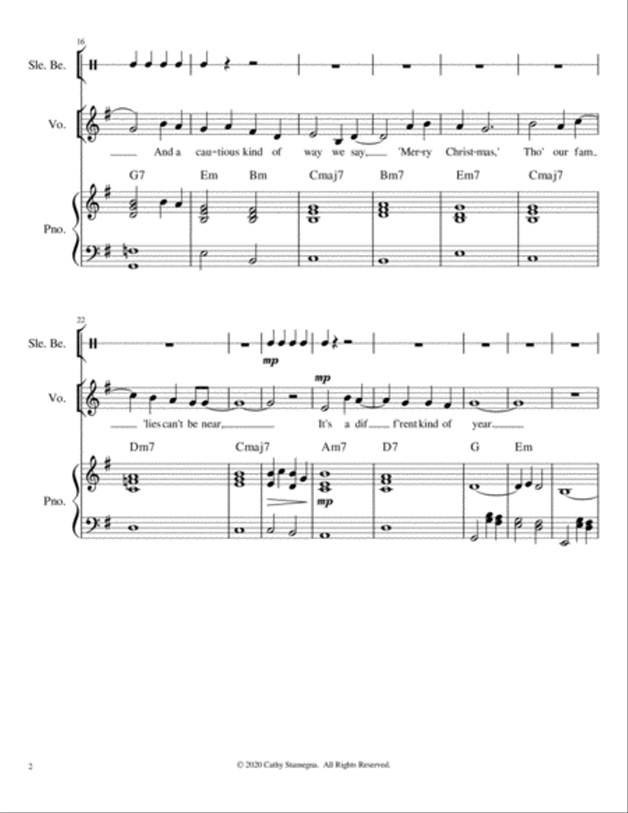 A Different Kind of Christmas - Vocal Solo (Medium/Low), Chords, Piano, Optional Sleigh Bells Voice Solo scores gallery preview page 3