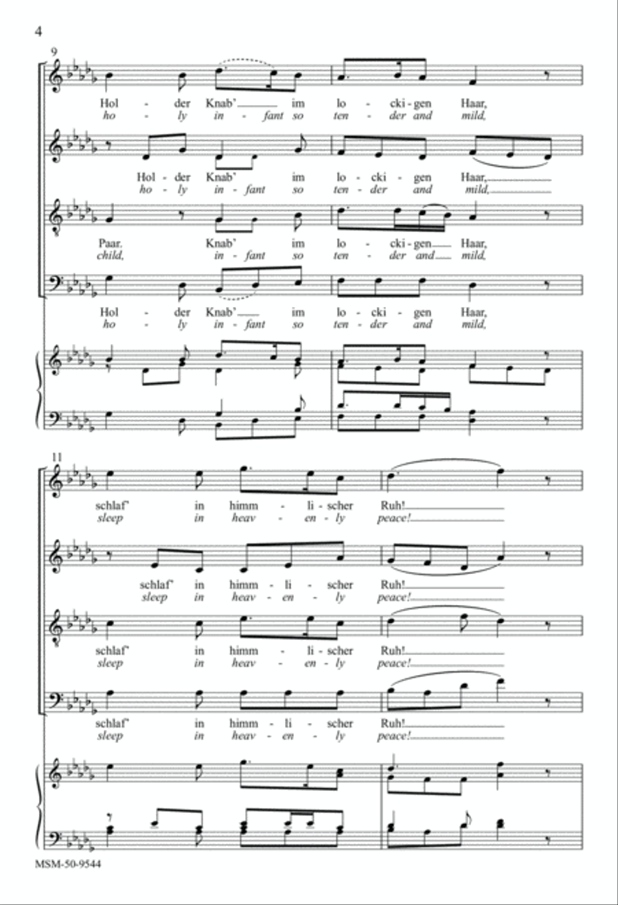 Stille Nacht! Heilige Nacht! 4-Part scores gallery preview page 4