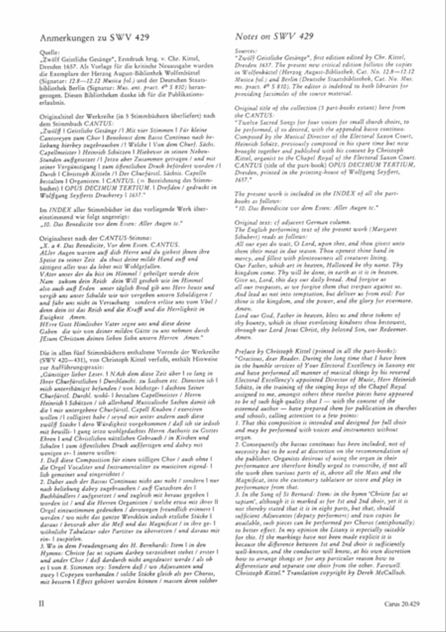 Das Benedicite vor dem Essen Score scores gallery preview page 3