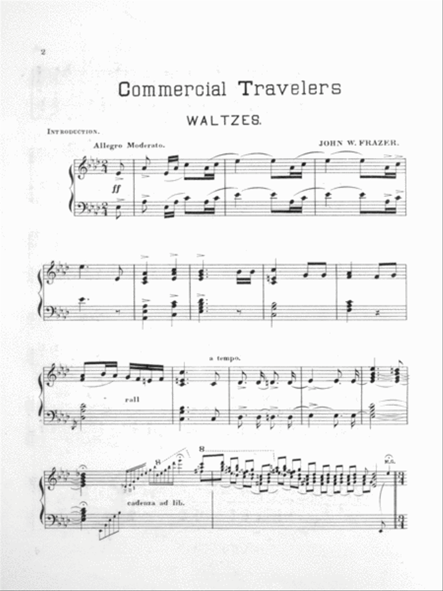 Commercial Traveler's Waltzes Piano Solo scores gallery preview page 2