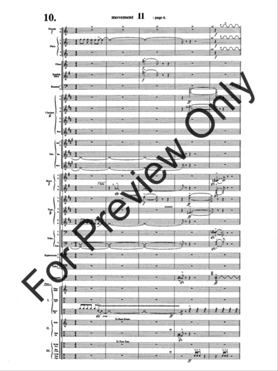Symphony #1 In Memoriam Dresden 1945 Concert Band scores gallery preview page 14