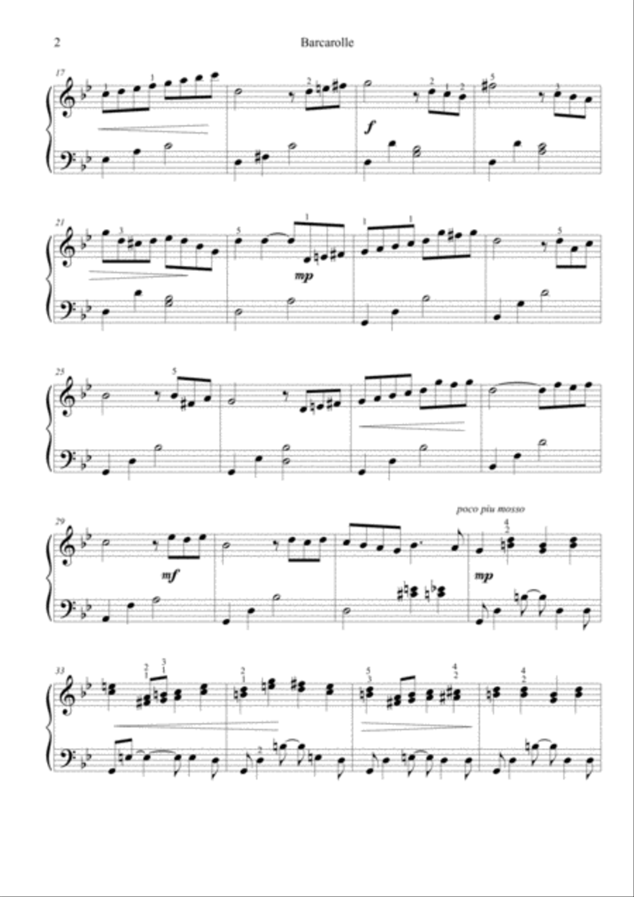 Barcarolle (June) for Solo Piano - Made Easier image number null