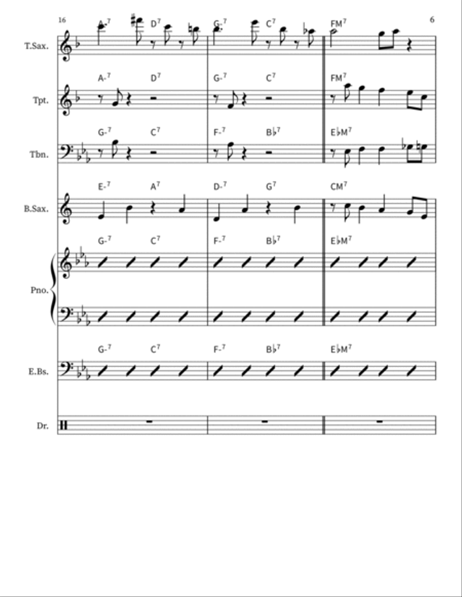 Geaux Time Geaux Time Jazz Ensemble scores gallery preview page 6