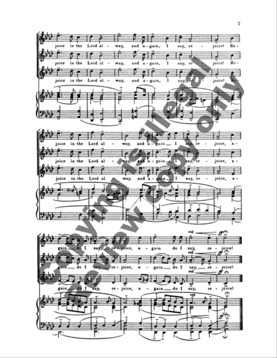Rejoice In The Lord Alway SSA scores gallery preview page 8