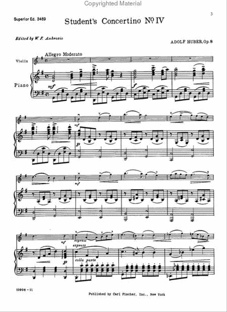 Student's Concertino No. IV Violin Solo scores gallery preview page 2