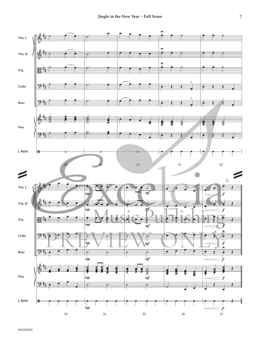 Jingle In The New Year (Score) String Orchestra scores gallery preview page 7