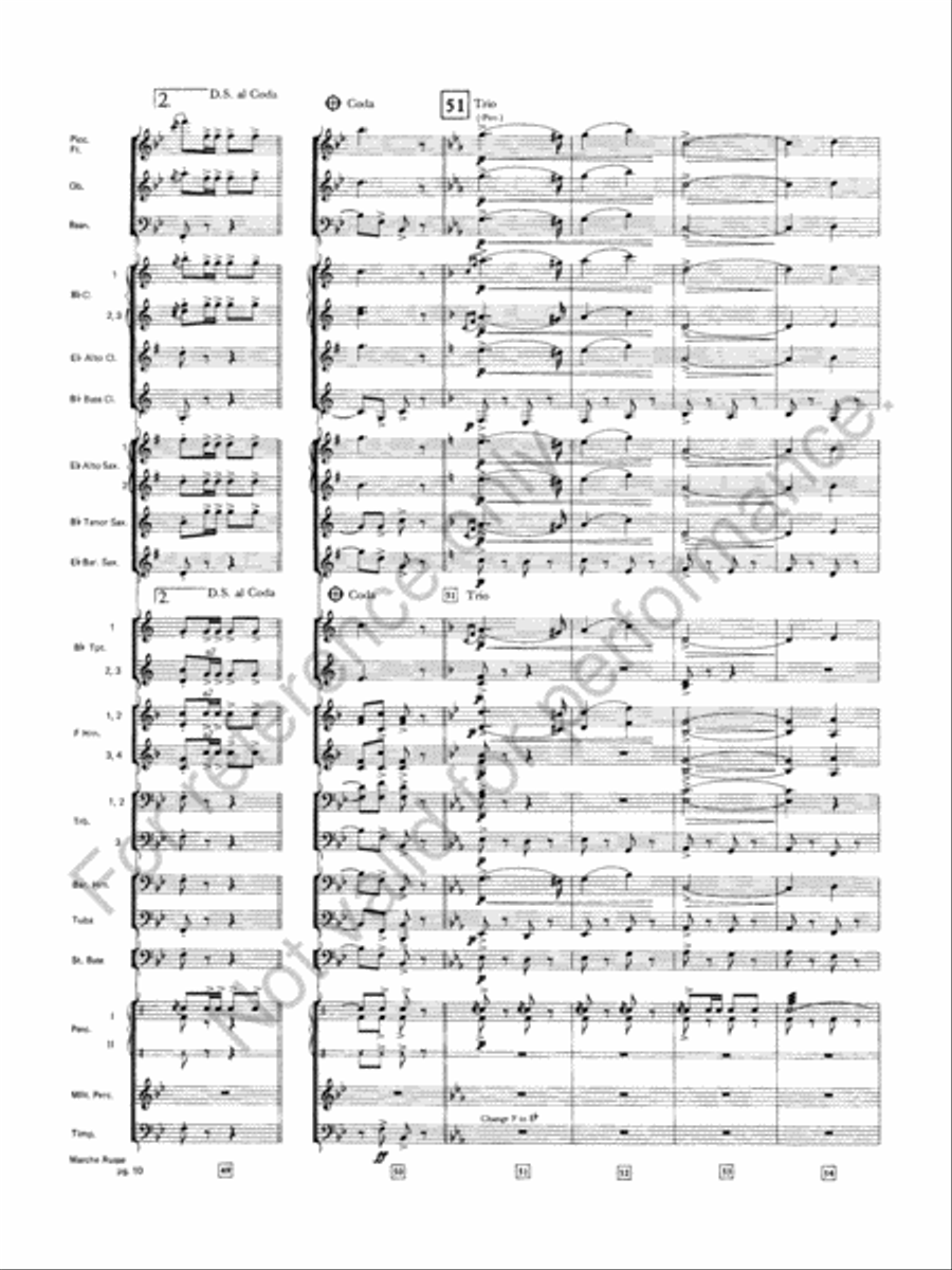 Marche Russe Concert Band scores gallery preview page 11