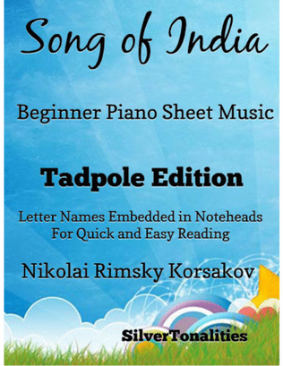 Book cover for Song of India Beginner Piano Sheet Music 2nd Edition