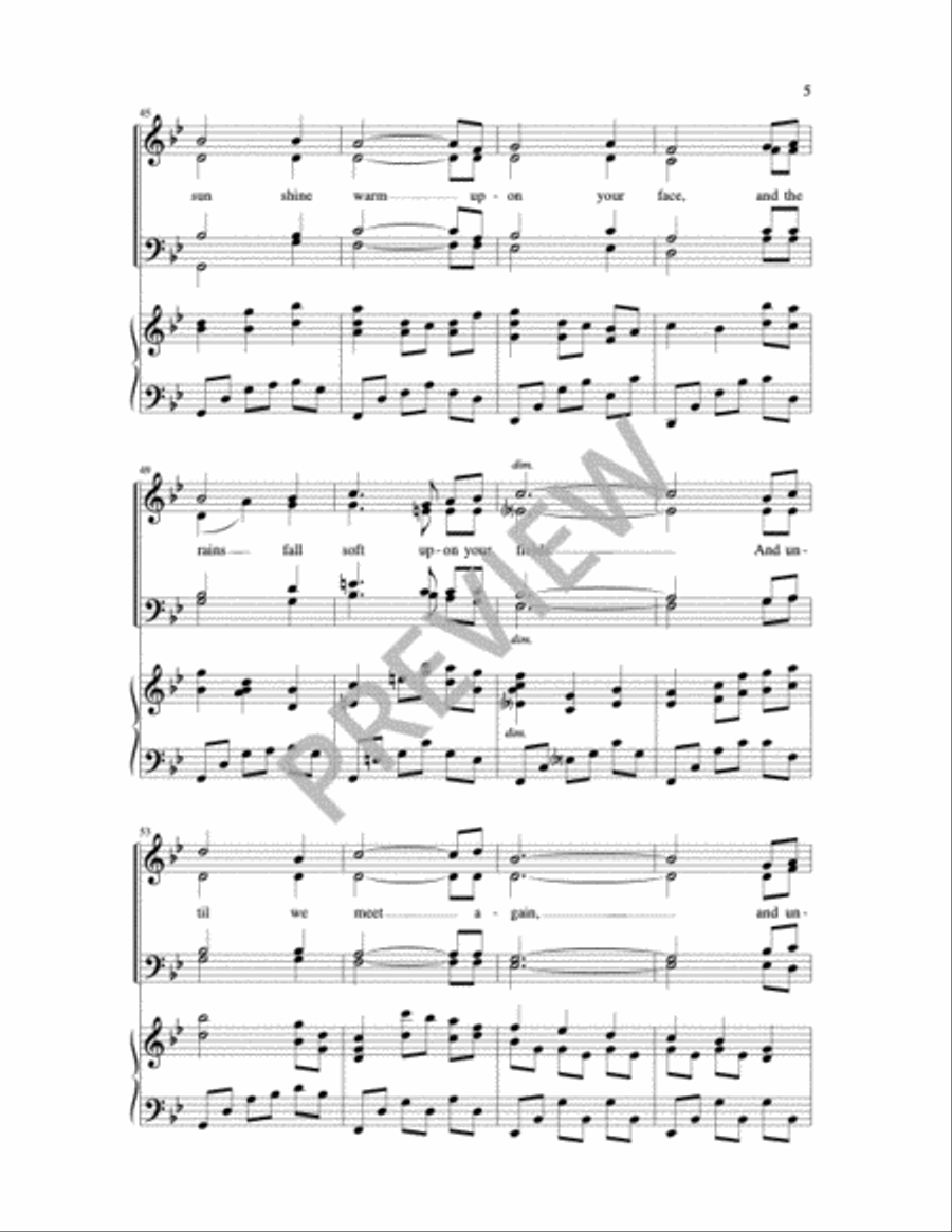 A Gaelic blessing 4-Part scores gallery preview page 4