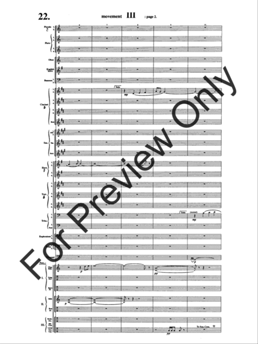 Symphony #1 In Memoriam Dresden 1945 Concert Band scores gallery preview page 26