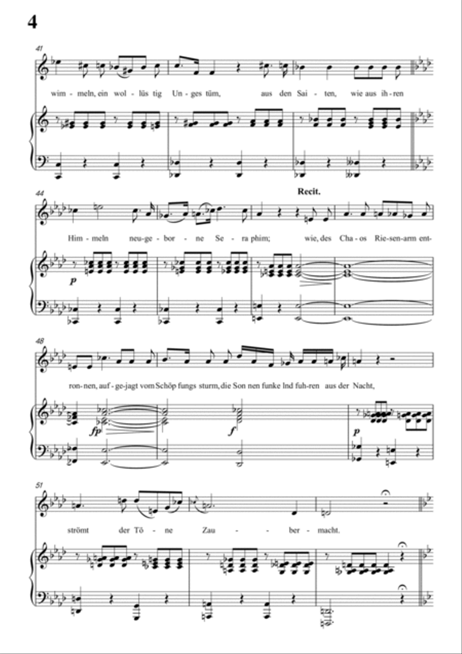 Schubert-Laura am Klavier(Laura at the Piano),D.388 in C for Vocal and Pno Voice scores gallery preview page 5
