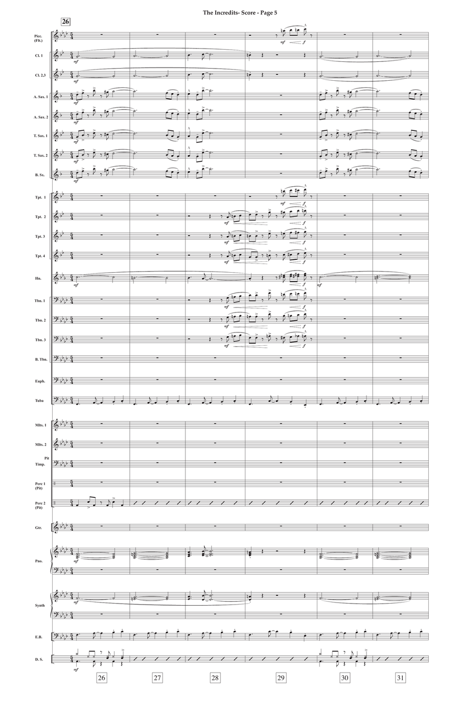 The Incredits The Incredits Marching Band scores gallery preview page 5