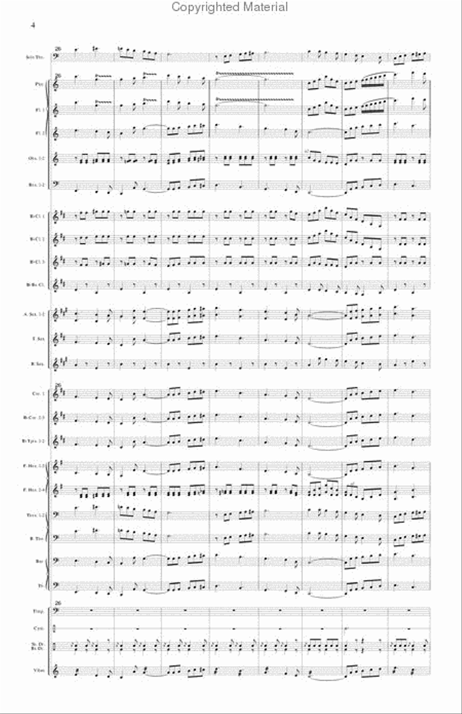 Seventy-Six Trombones (trombone and concert band) Concert Band scores gallery preview page 5