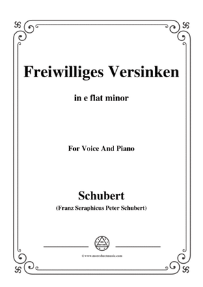 Schubert-Freiwilliges Versinken(Voluntary Oblivion),D.700,in e flat minor,for Voice&Piano