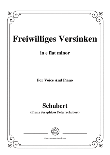 Schubert-Freiwilliges Versinken(Voluntary Oblivion),D.700,in e flat minor,for Voice&Piano image number null