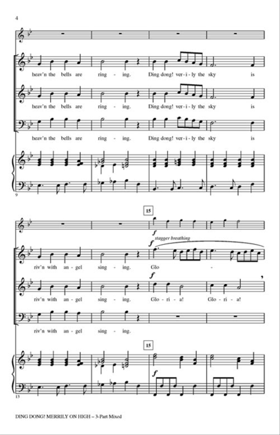 Ding Dong! Merrily on High 3-Part scores gallery preview page 3