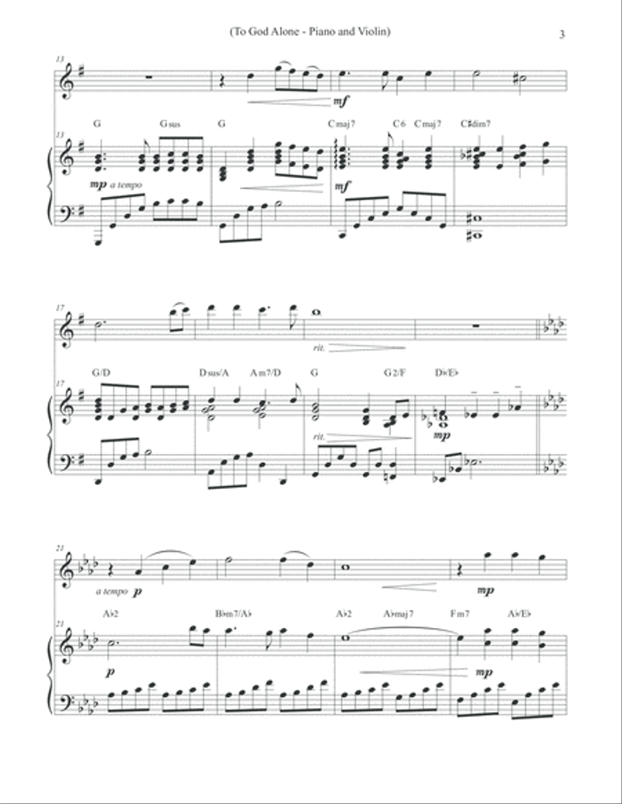 To God Alone (Classic Violin Hymn Arrangement) image number null