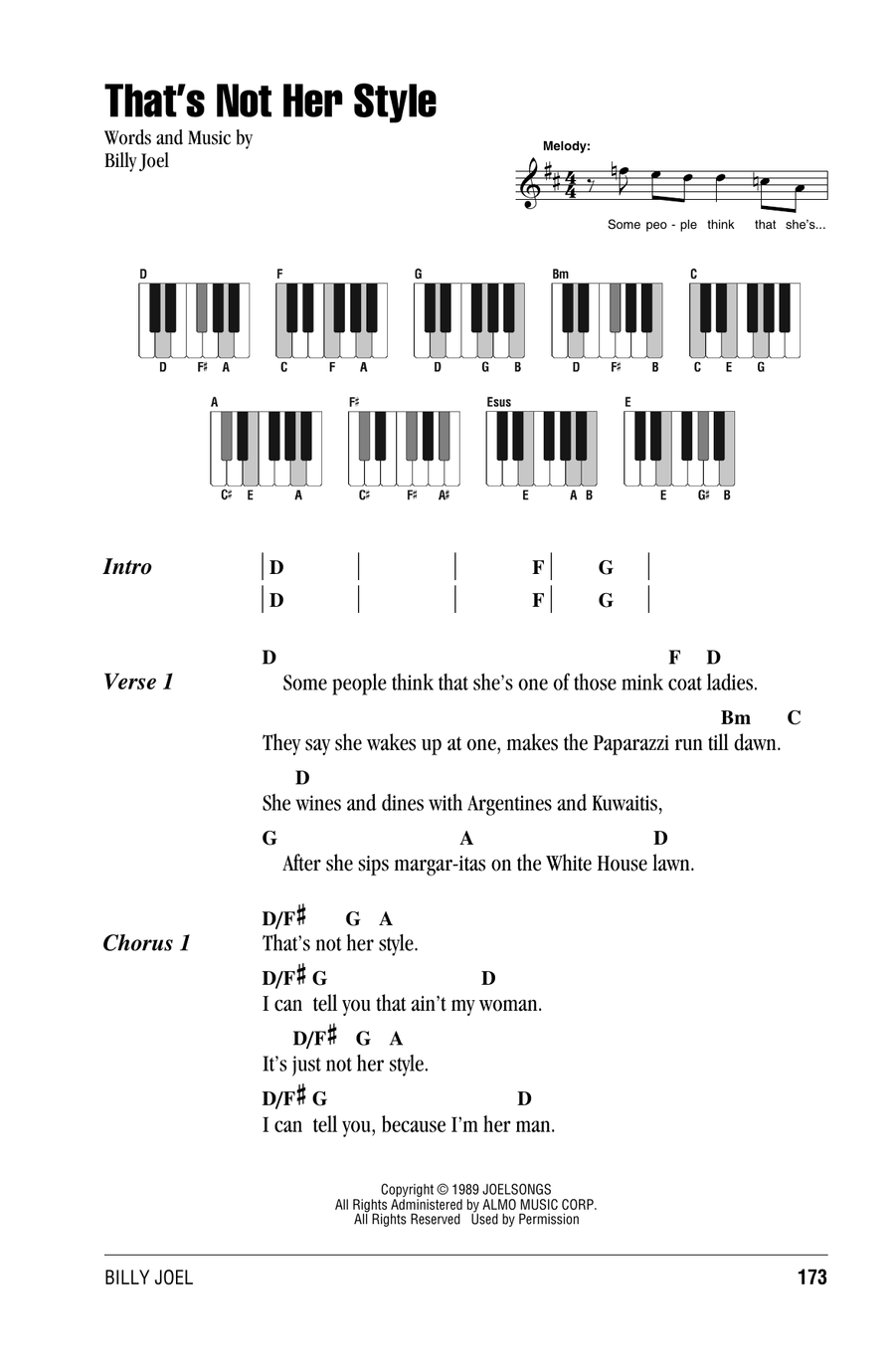 That's Not Her Style That's Not Her Style Piano scores gallery preview page 1